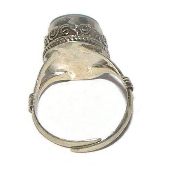 Adjustable Turquoise Sterling Silver Ring - Picture 5 of 5